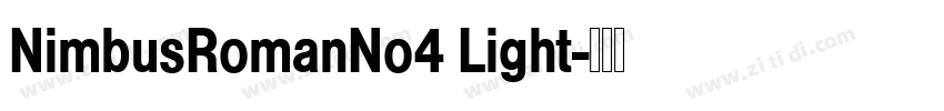 NimbusRomanNo4 Light字体转换